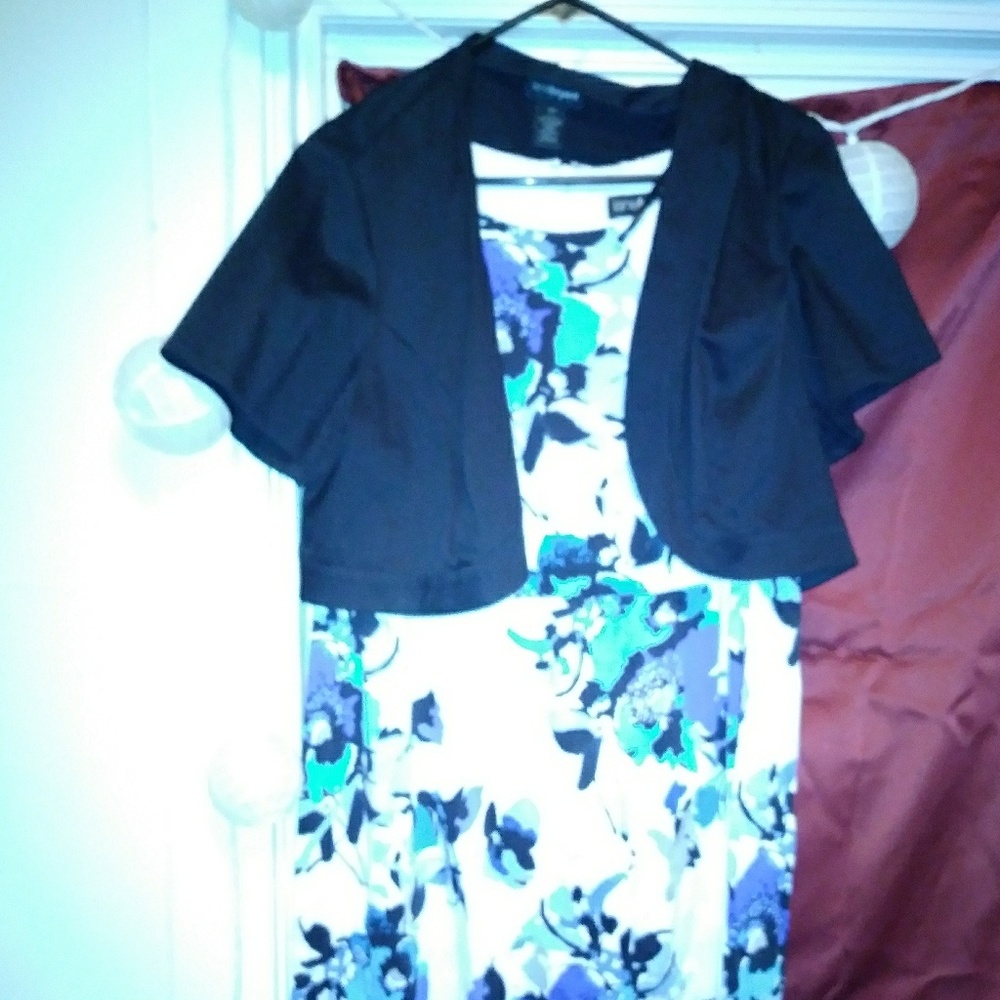 Sleeveless Dress with short sleeve jacket